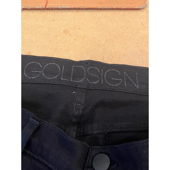 Goldsign Womens  10 Black Morgan High Rise Straight Leg Denim Jeans W3211-372 - Picture 3 of 7